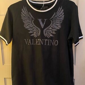 Black 2 piece set with embellished Rhinestone